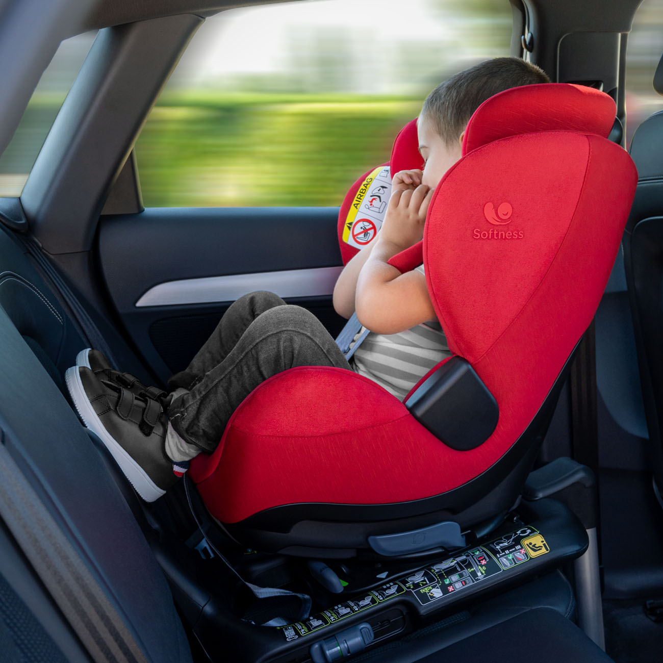 siege auto dos route confortable fabriqué en france gaia passion Renolux enfant qui dort voiture