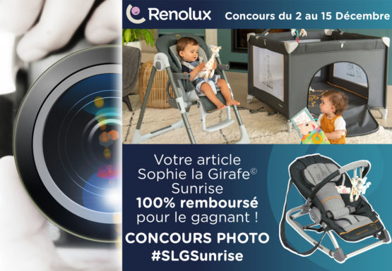 concours photo sophie la girafe sunrise renolux