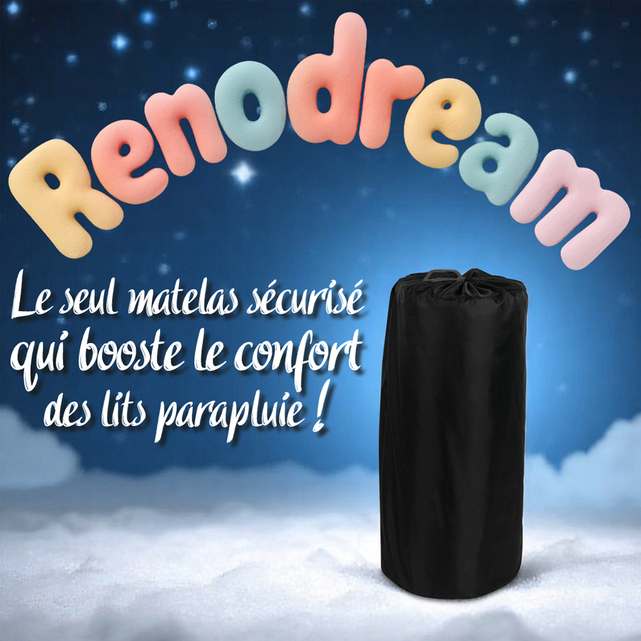 lifestyle matelas booste confort lit parapluie Renodream Snow Renolux
