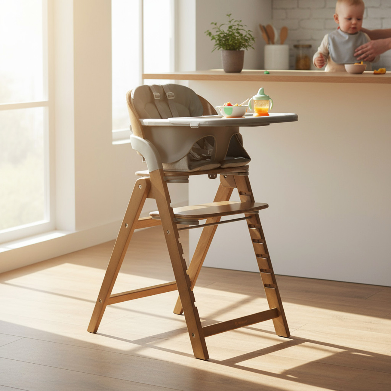 chaise haute design en bois lifestyle Meridio Renolux