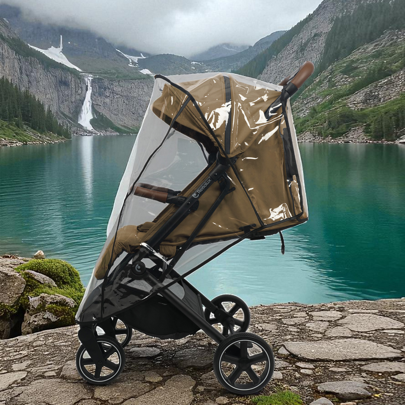 poussette lifestyle habillage pluie Screen Renolux