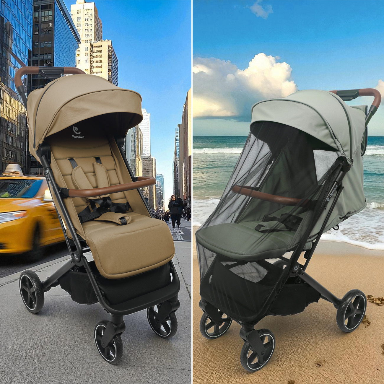 poussette lifestyle moustiquaire Screen Renolux